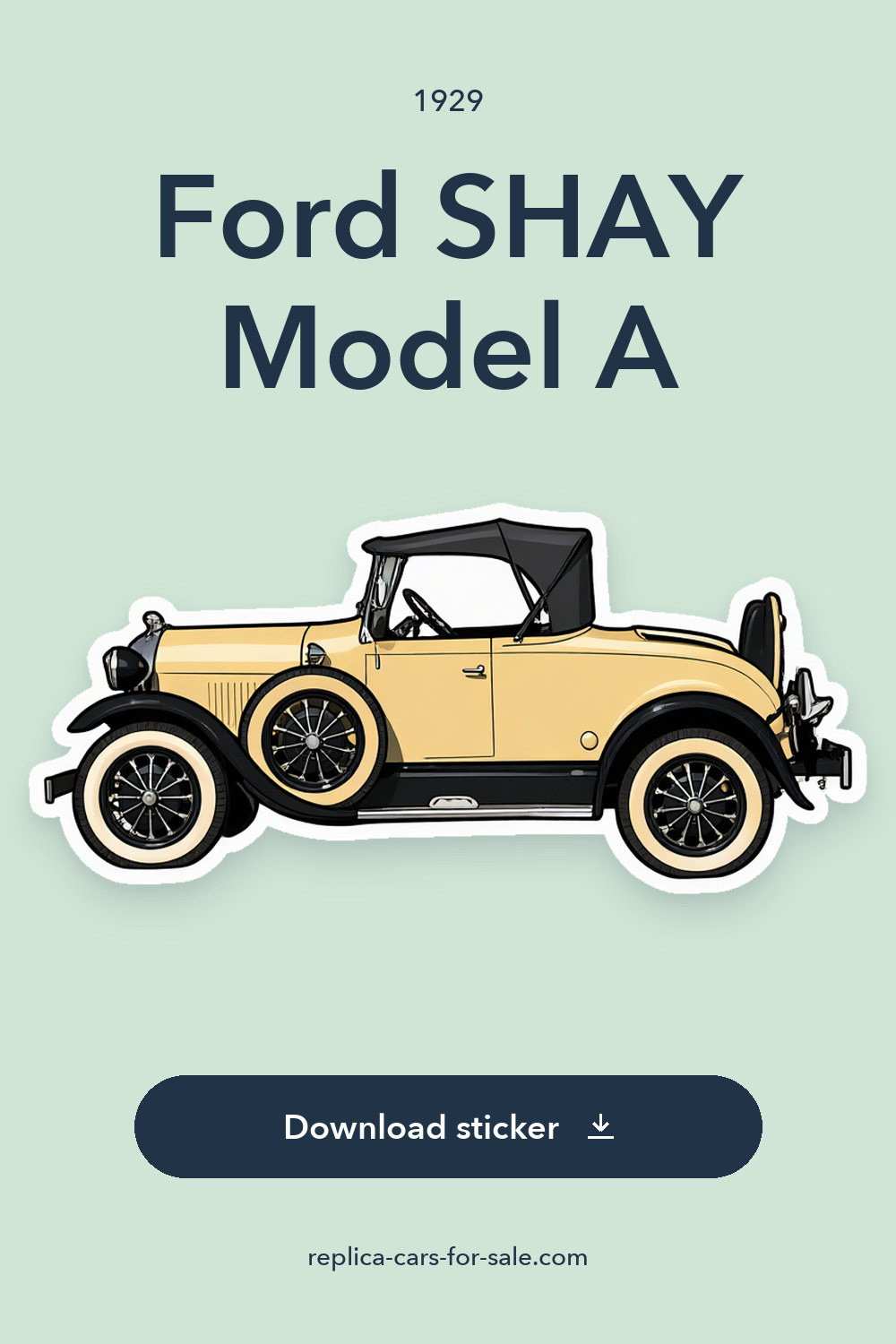 1929 Ford SHAY Model A sticker preview