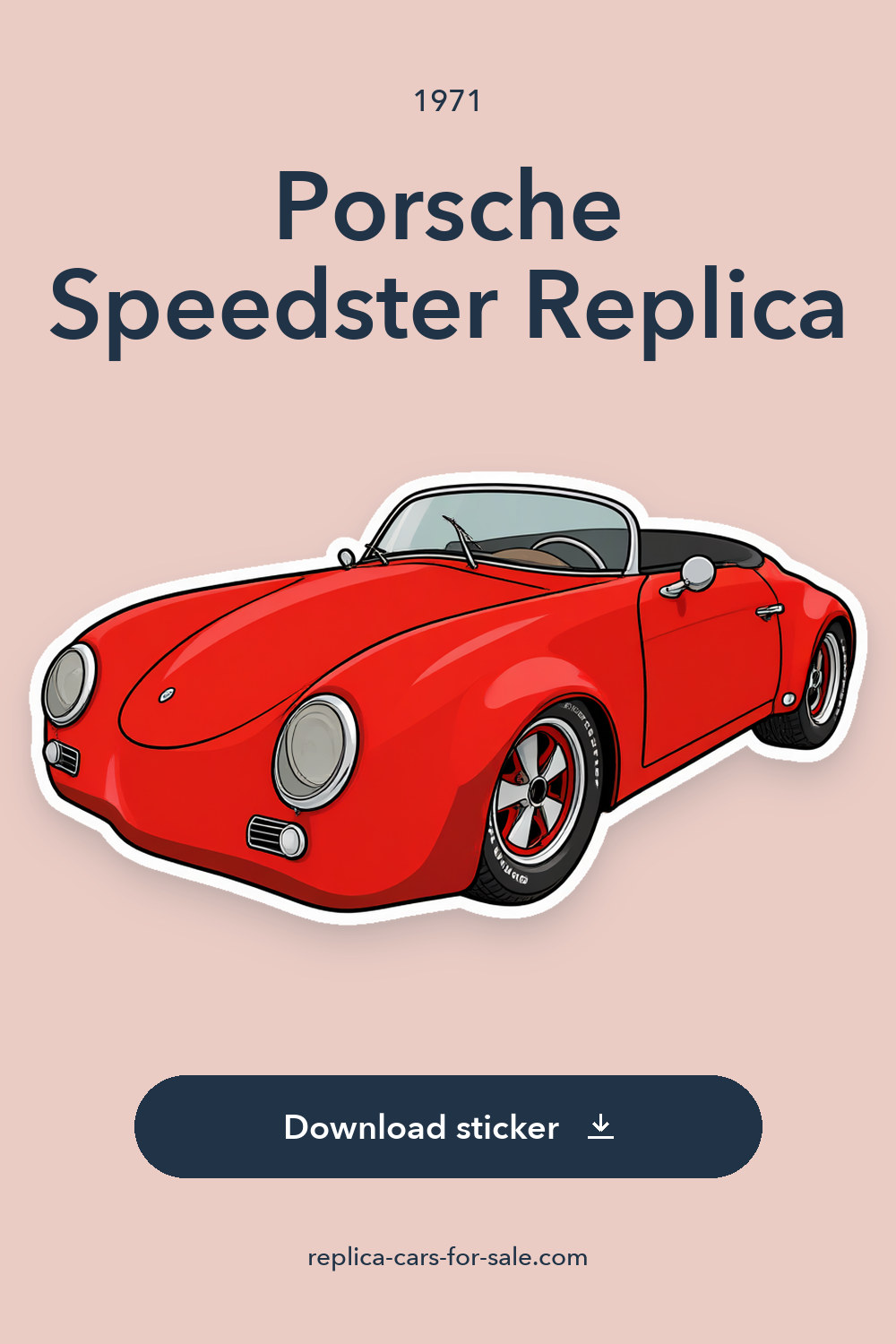 1971 Porsche Speedster Replica sticker preview