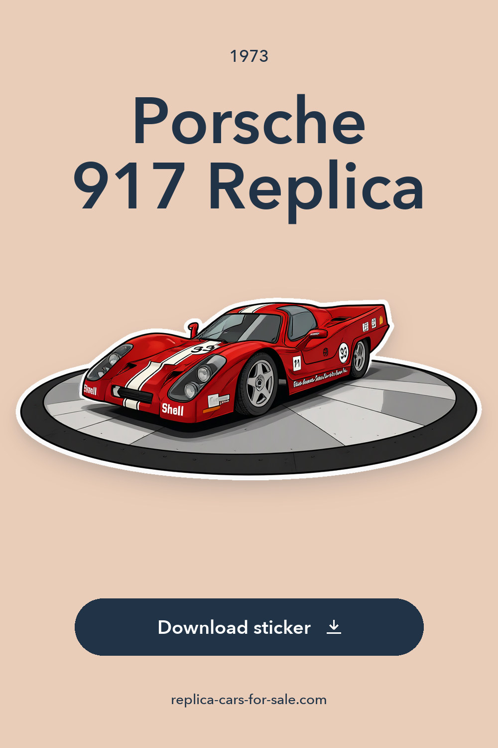 1973 Porsche 917 Replica sticker preview