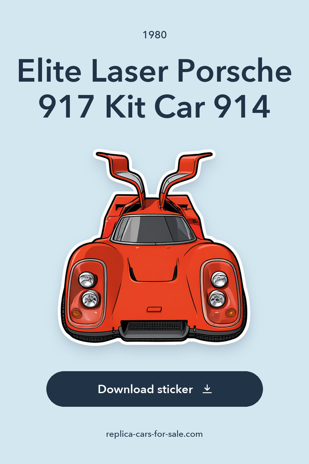 1980 Elite Laser Porsche 917 Kit Car 914 sticker preview
