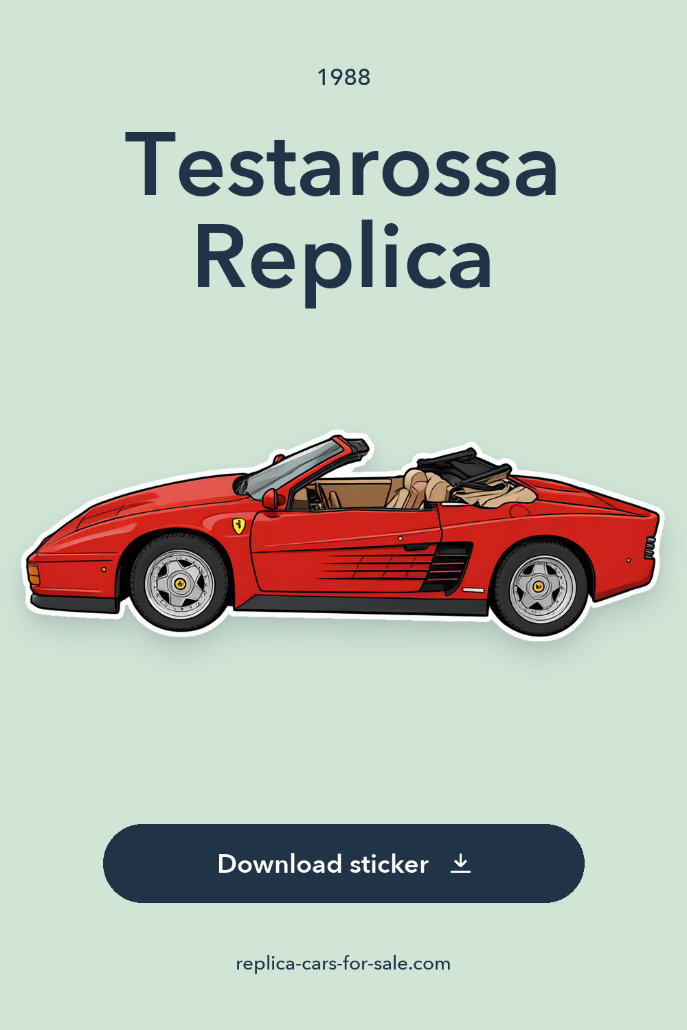 1988 Testarossa Replica sticker preview