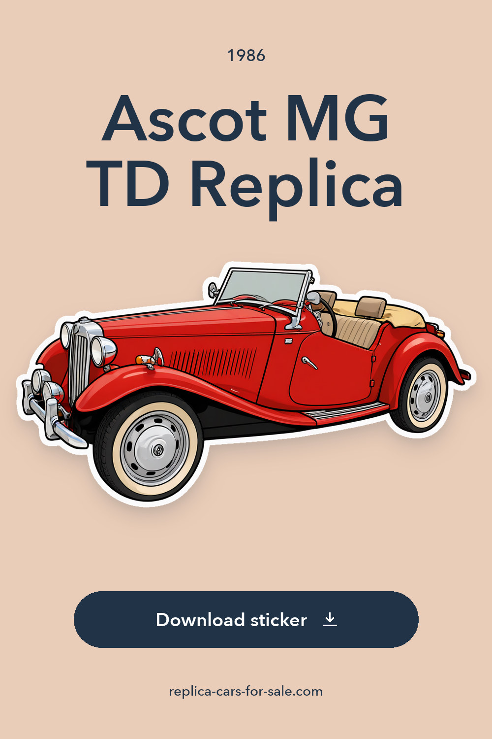 1986 Ascot MG TD Replica sticker preview