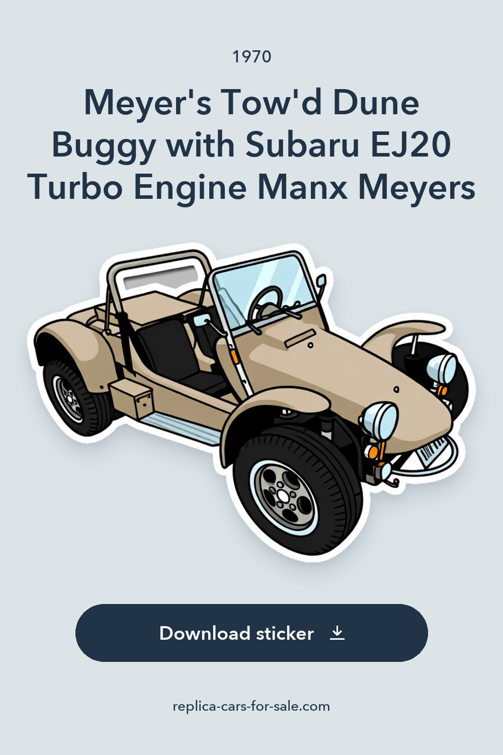 1970 Meyer’s Tow’d Dune Buggy with Subaru EJ20 Turbo Engine Manx Meyers sticker preview
